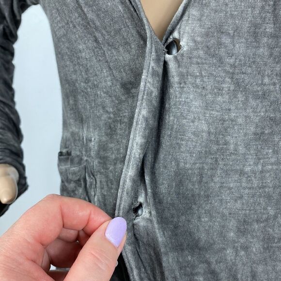 Lost & Found Ria Dunn Long Sleeves Button Closure Lagenlook Top Size M - Picture 4 of 11